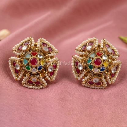 Navrang Pachi Kundan Studs