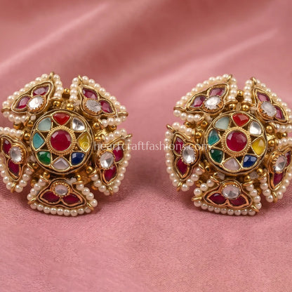 Navrang Pachi Kundan Studs