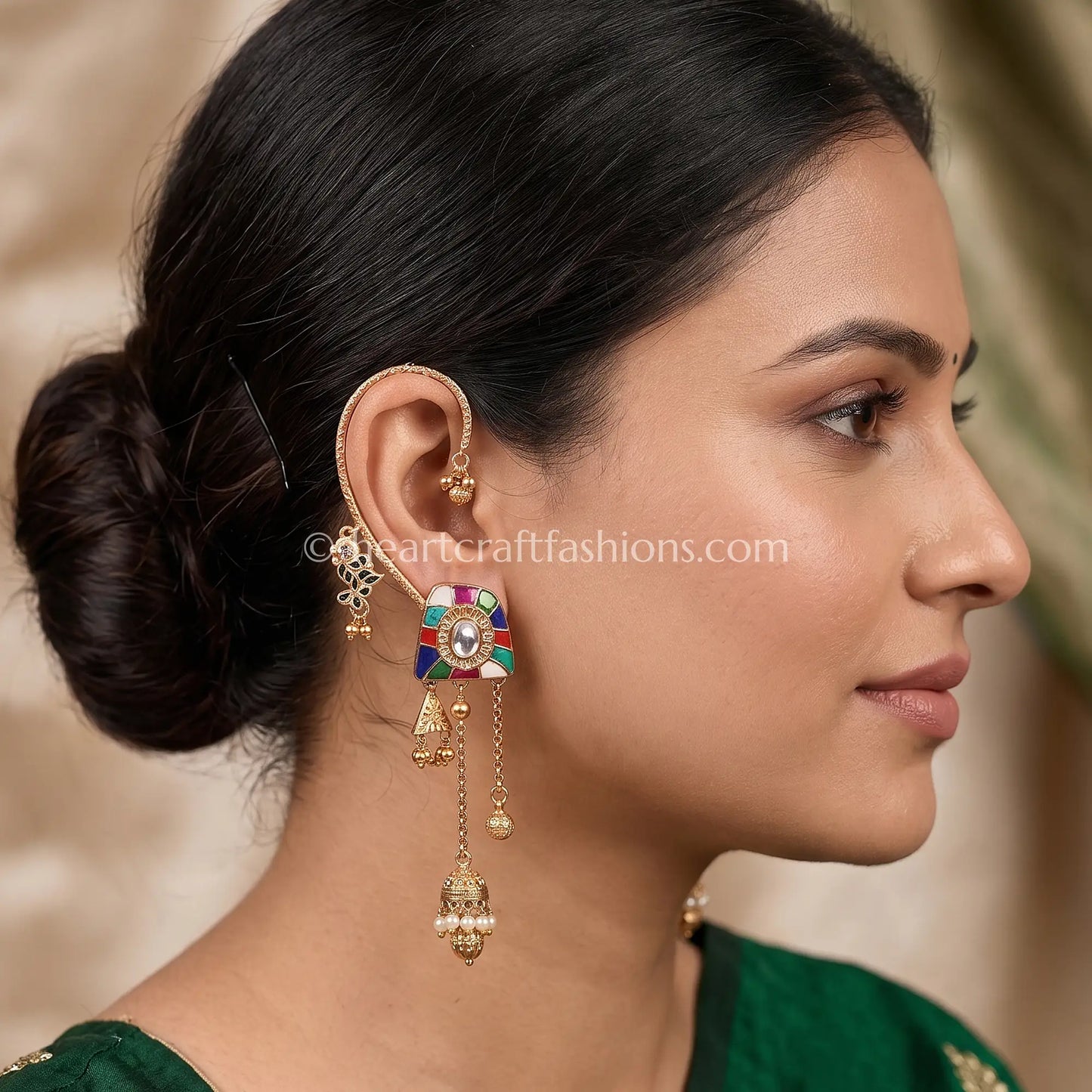 Navratna Amrapali Inspired Ear Cuffs (Bugadi)