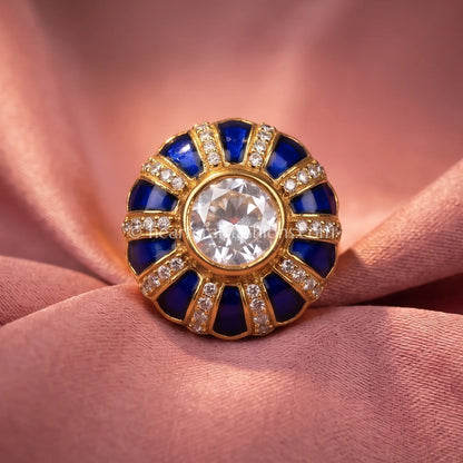 Neeljyoti Sunehri Kundan Ring