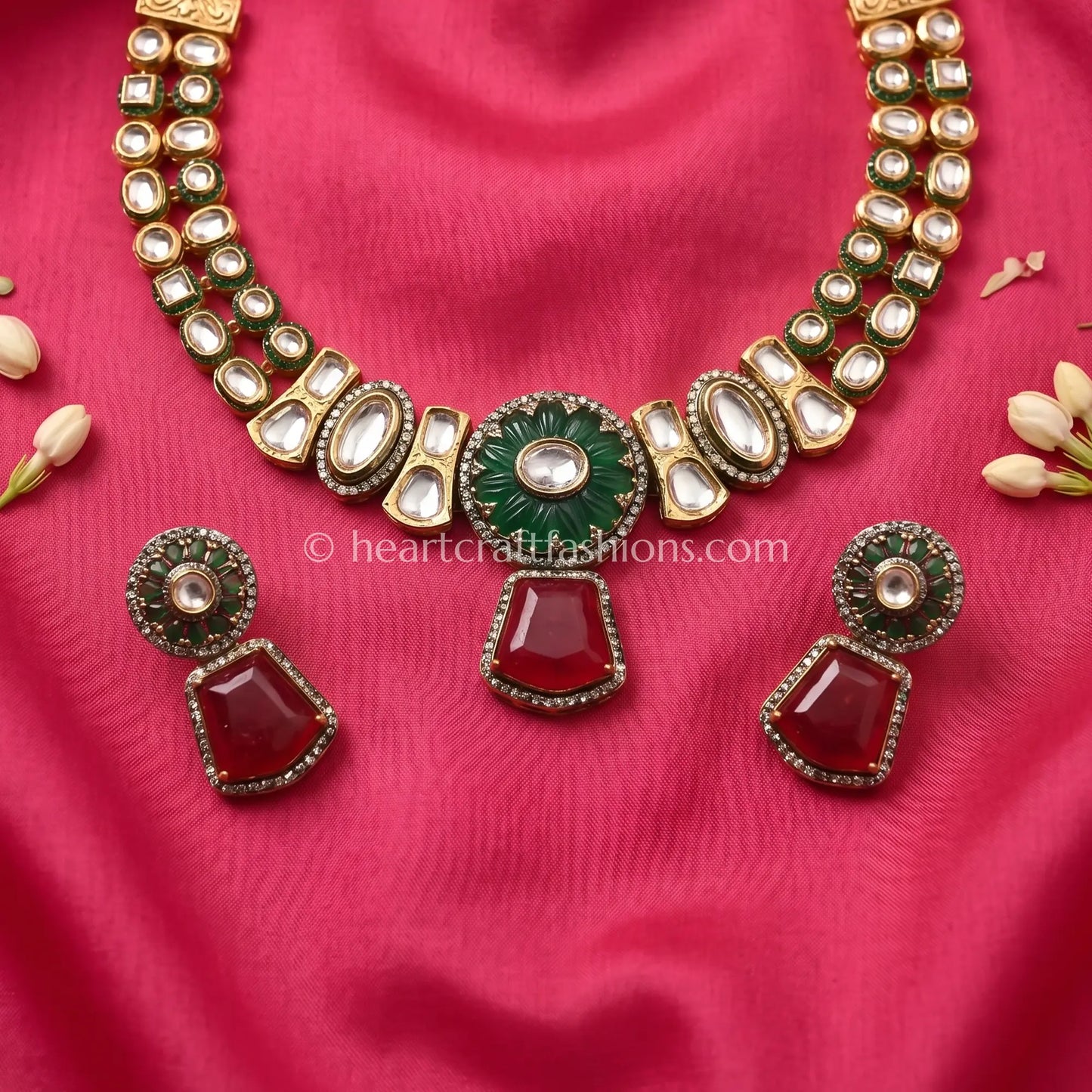 Noor-e-Rang Polki doublet Choker Set