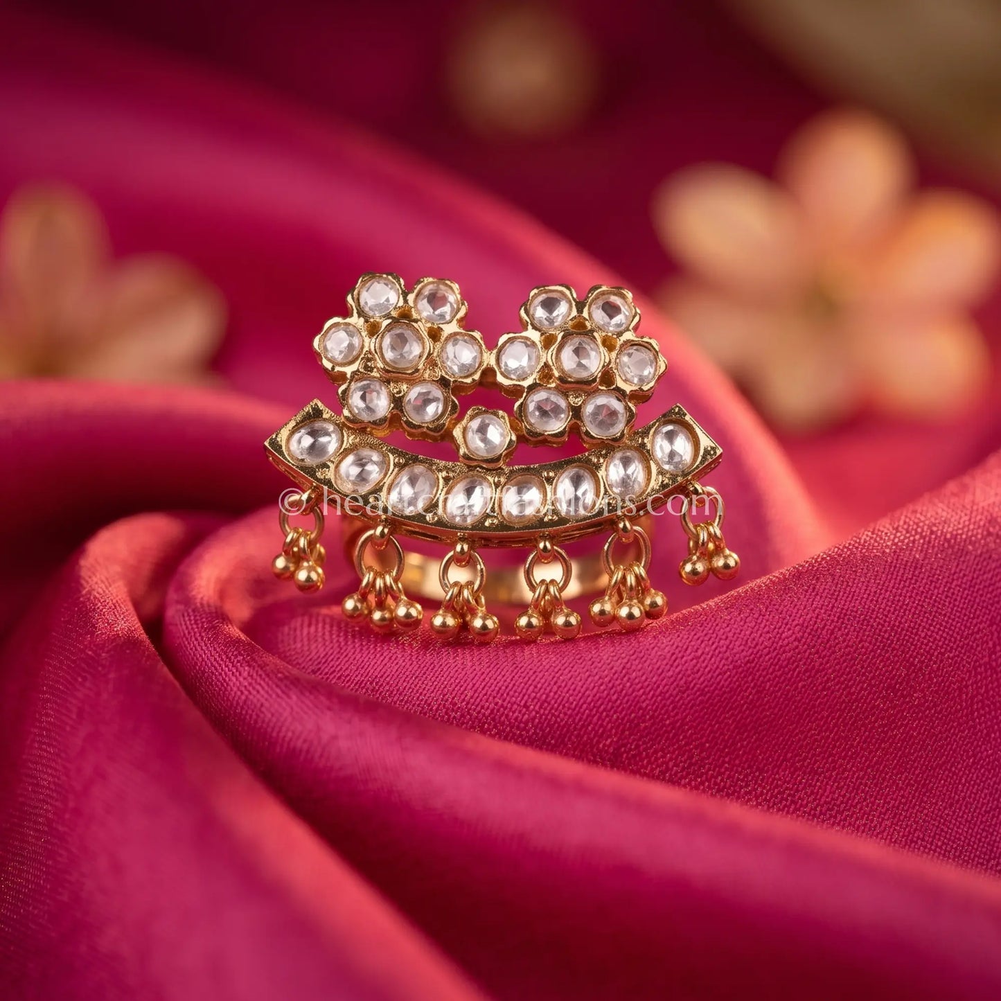 Noor Gulistan Moissanite Kundan Ring
