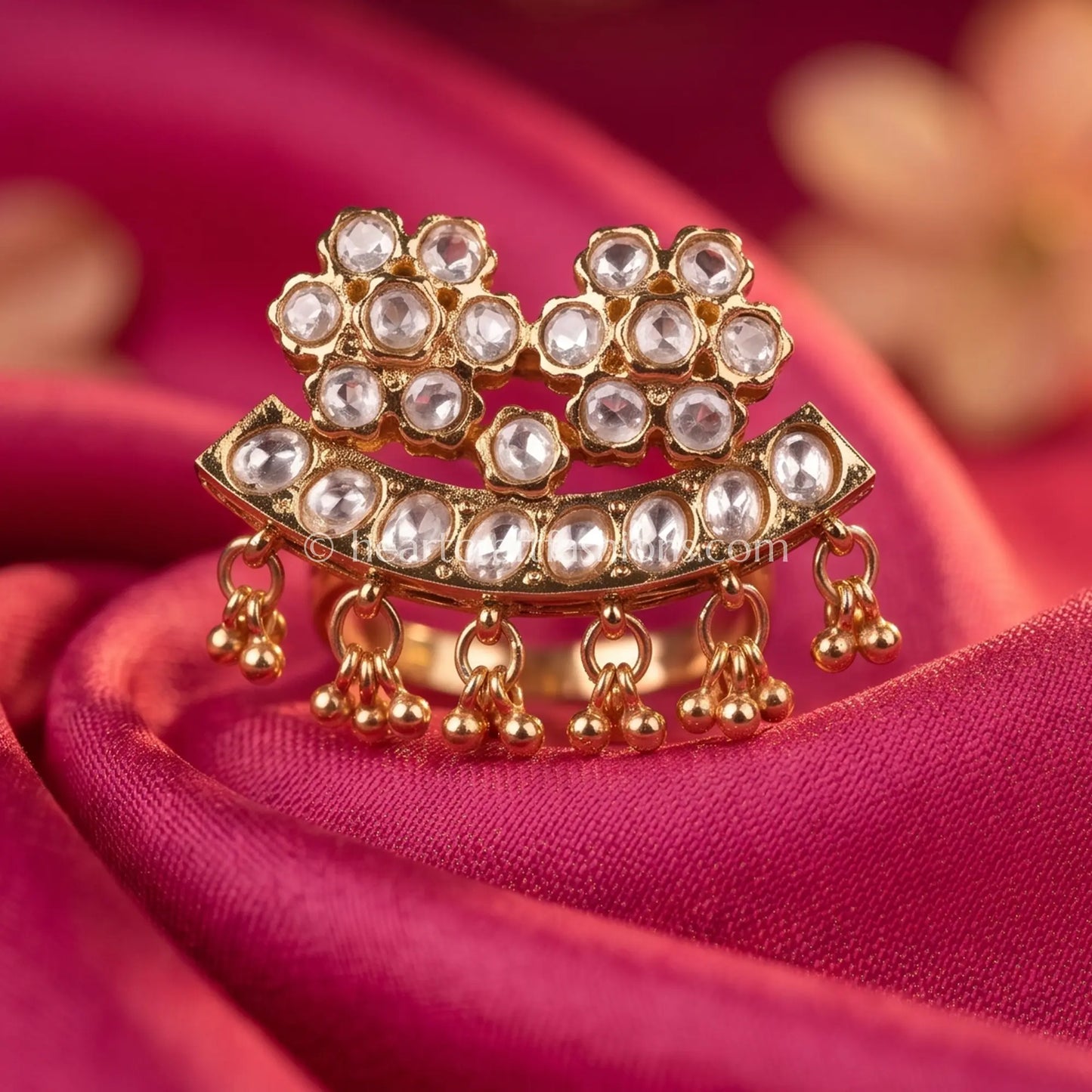 Noor Gulistan Moissanite Kundan Ring