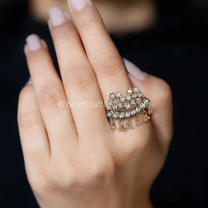 Noor Gulistan Moissanite Kundan Ring