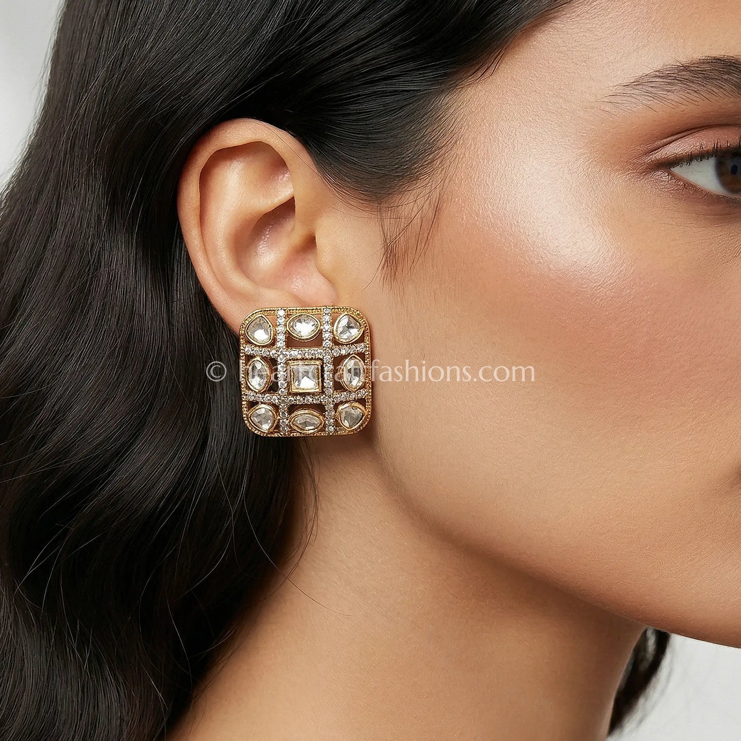 Noor Heritage Kundan Studs