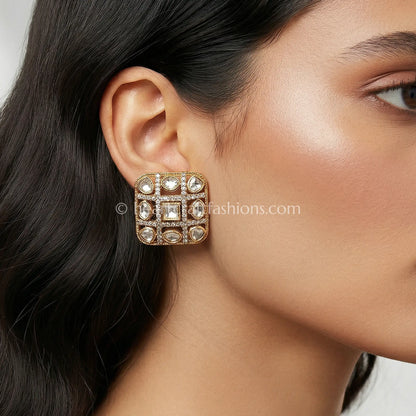 Noor Heritage Kundan Studs