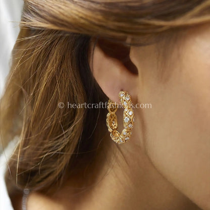 Noor Moissanite Hoop Bali