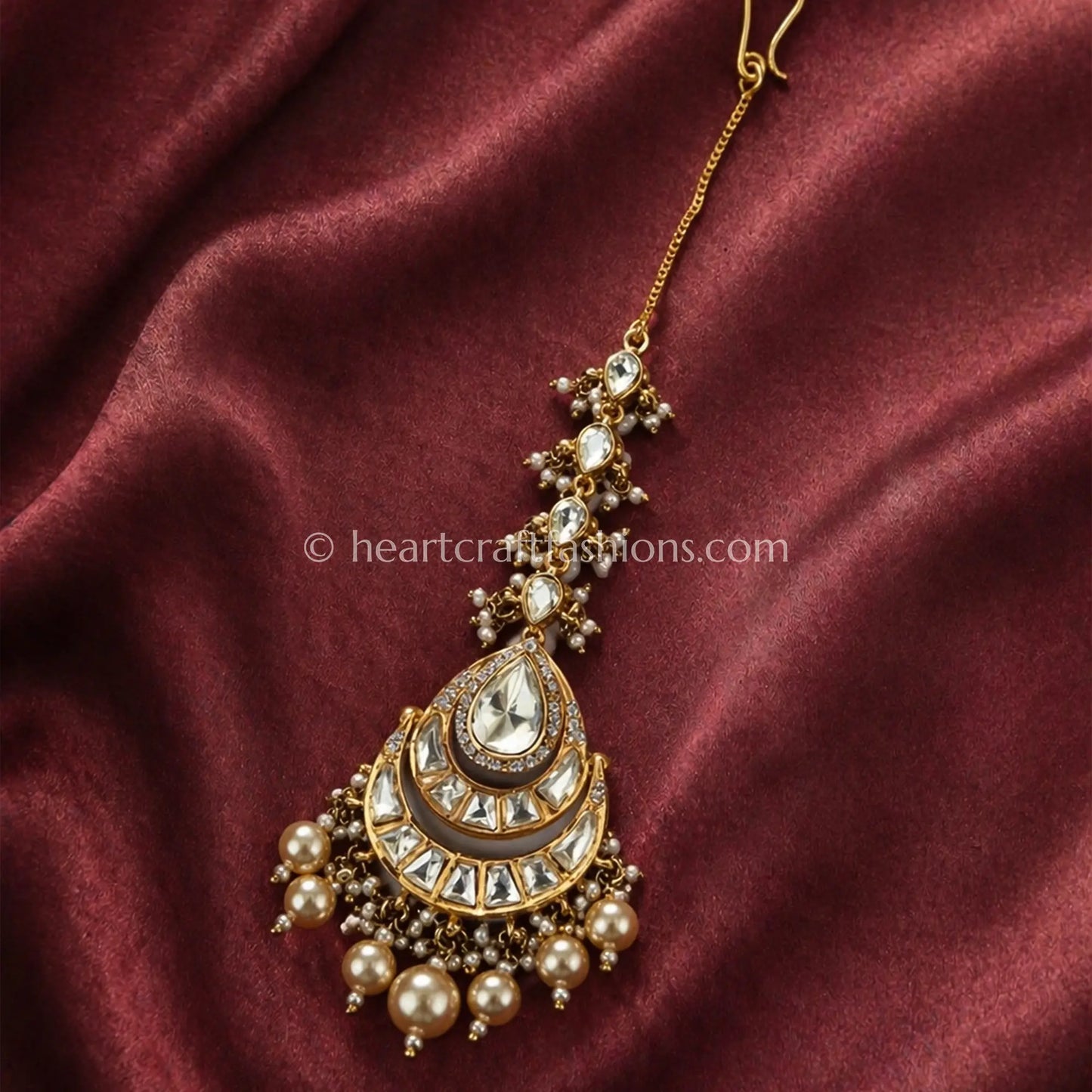 Noor Moissanite Polki Maang Tikka