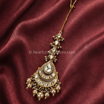 Noor Moissanite Polki Maang Tikka