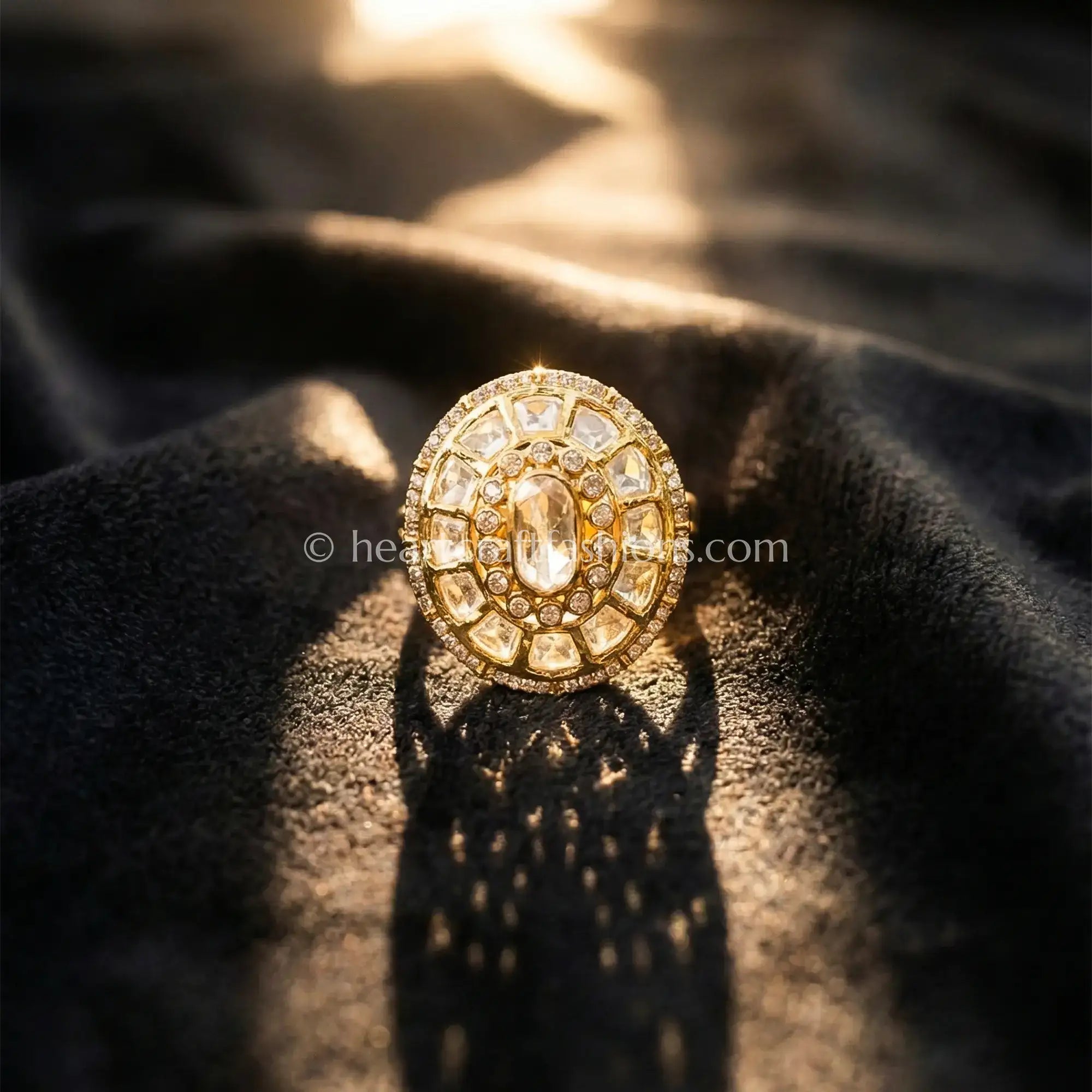 Noor Classic Moissanite Polki Ring