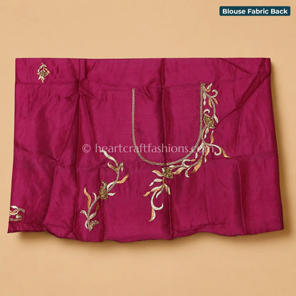 Ombre Orange Pink Designer Kora Silk Gota Patti & Heavy Pita Handwork Saree