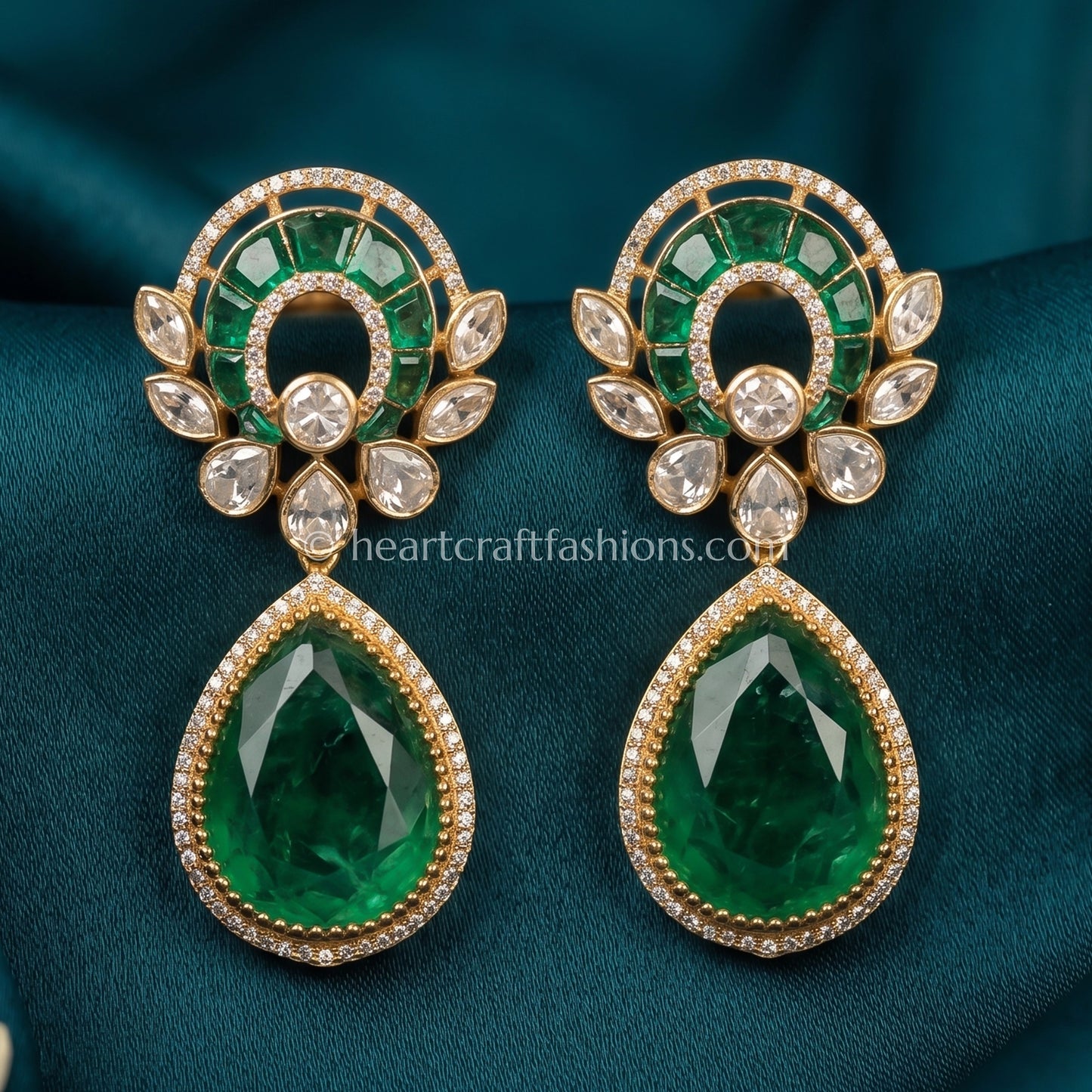 Panna Dew Moissanite Doublet Earrings