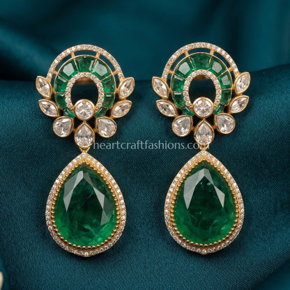 Panna Dew Moissanite Doublet Earrings