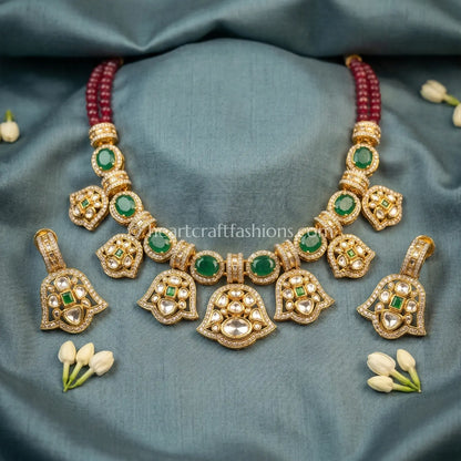 Panna Heritage Sunehri Kundan Set