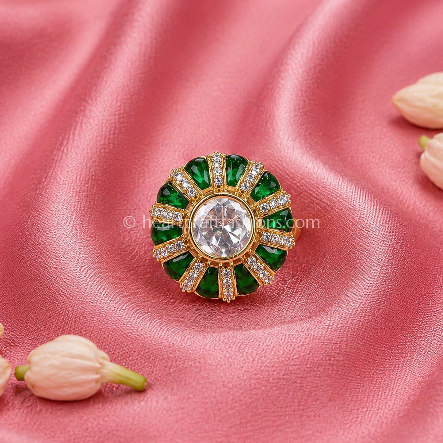 Pannaratna Sunehri Kundan Ring