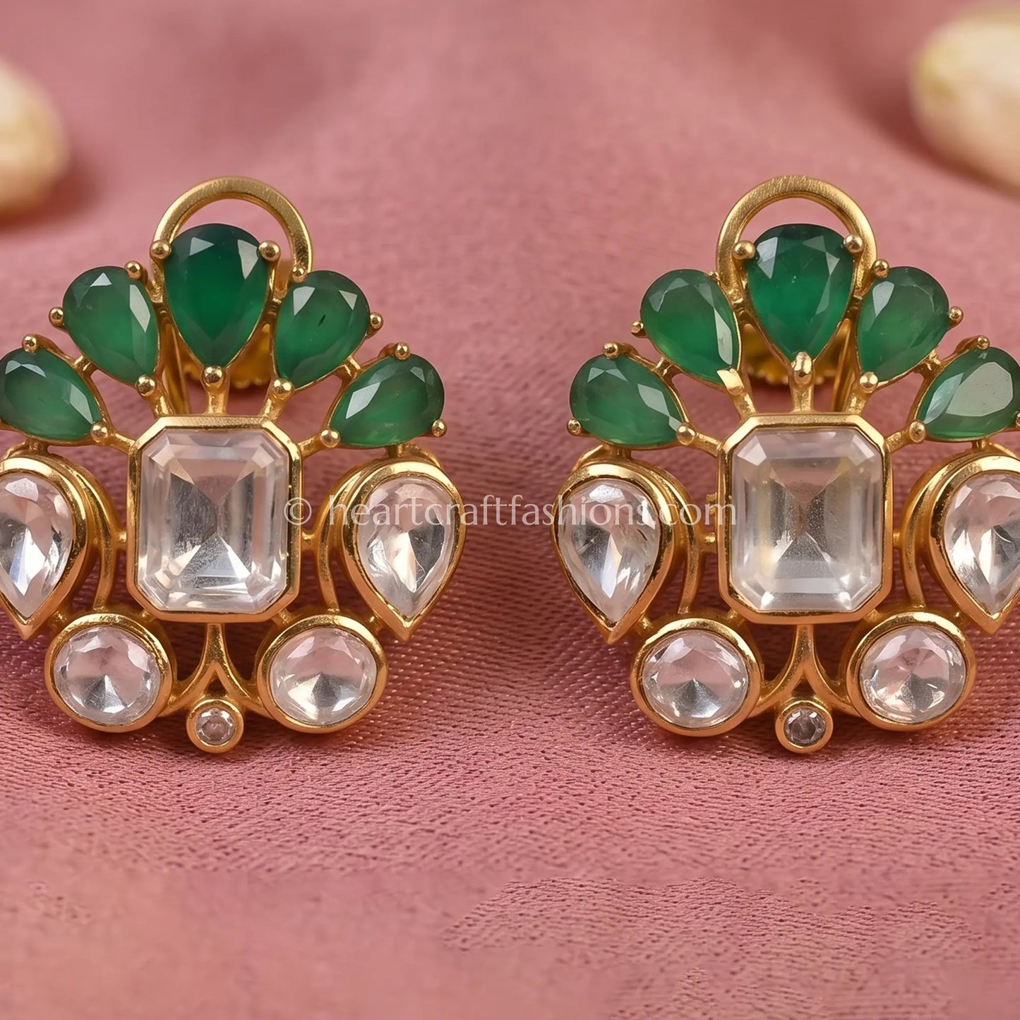 Pannika Pachi Kundan Studs