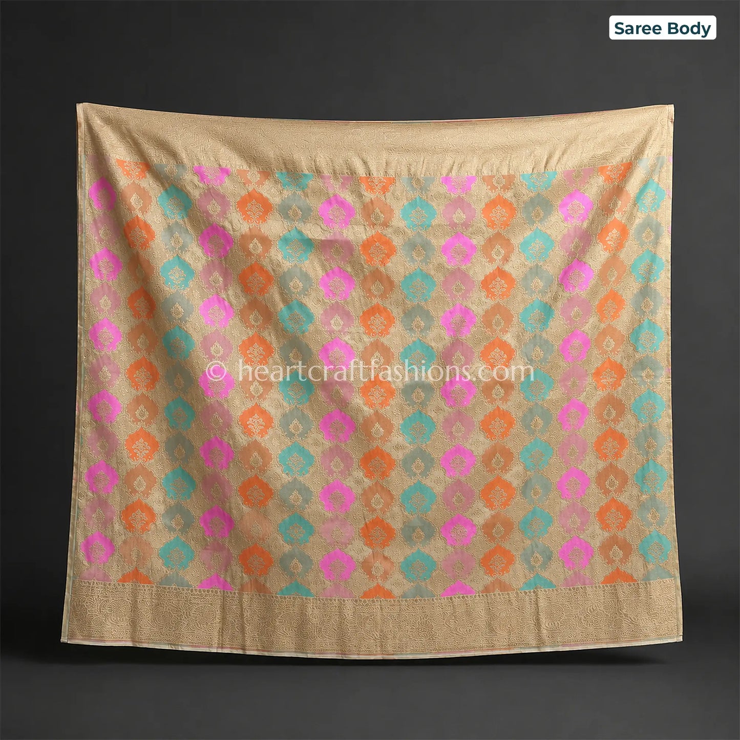 Pastel Rangkart Pure Katan Silk Banarasi Saree