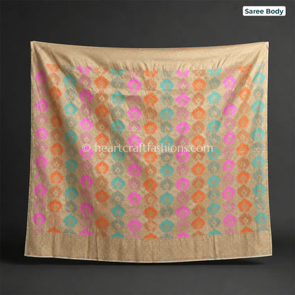 Pastel Rangkart Pure Katan Silk Banarasi Saree