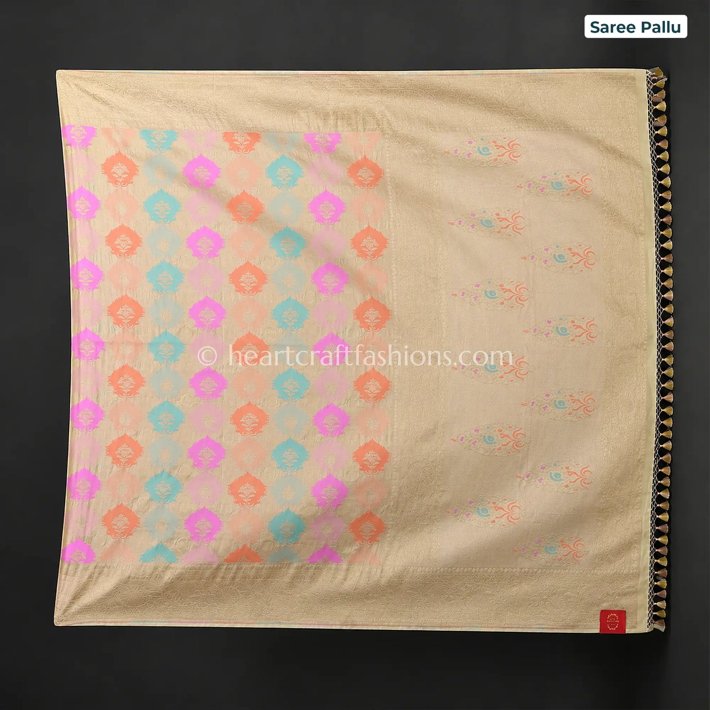 Pastel Rangkart Pure Katan Silk Banarasi Saree