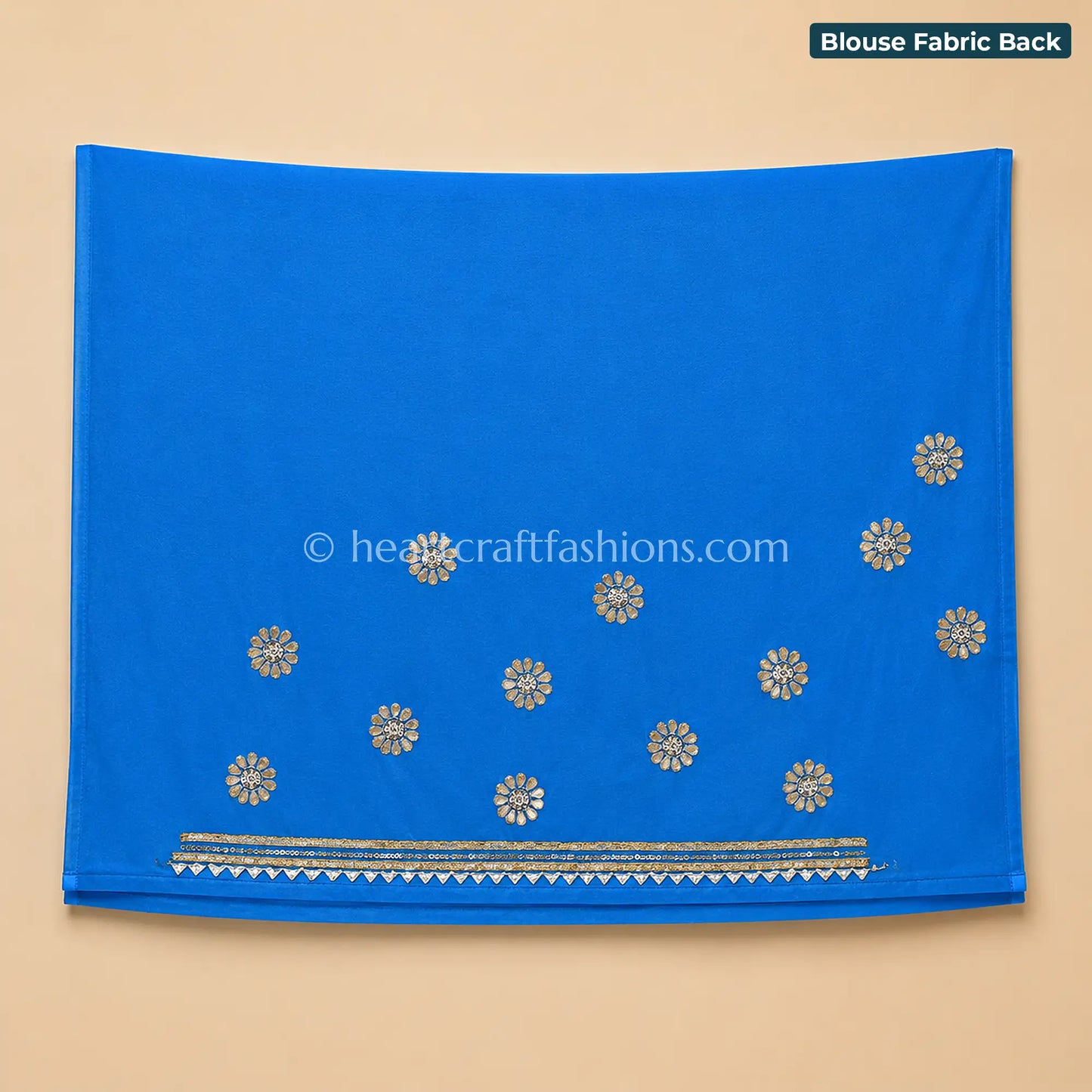 Peacock Ombre Platinum Chiffon Chakri Gota Patti Saree