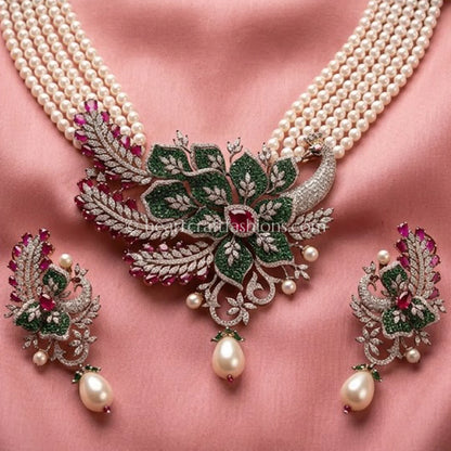 Peacock Crest Luxe Set Ruby