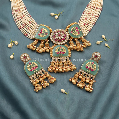 Peacock Royale Meenakari Haar