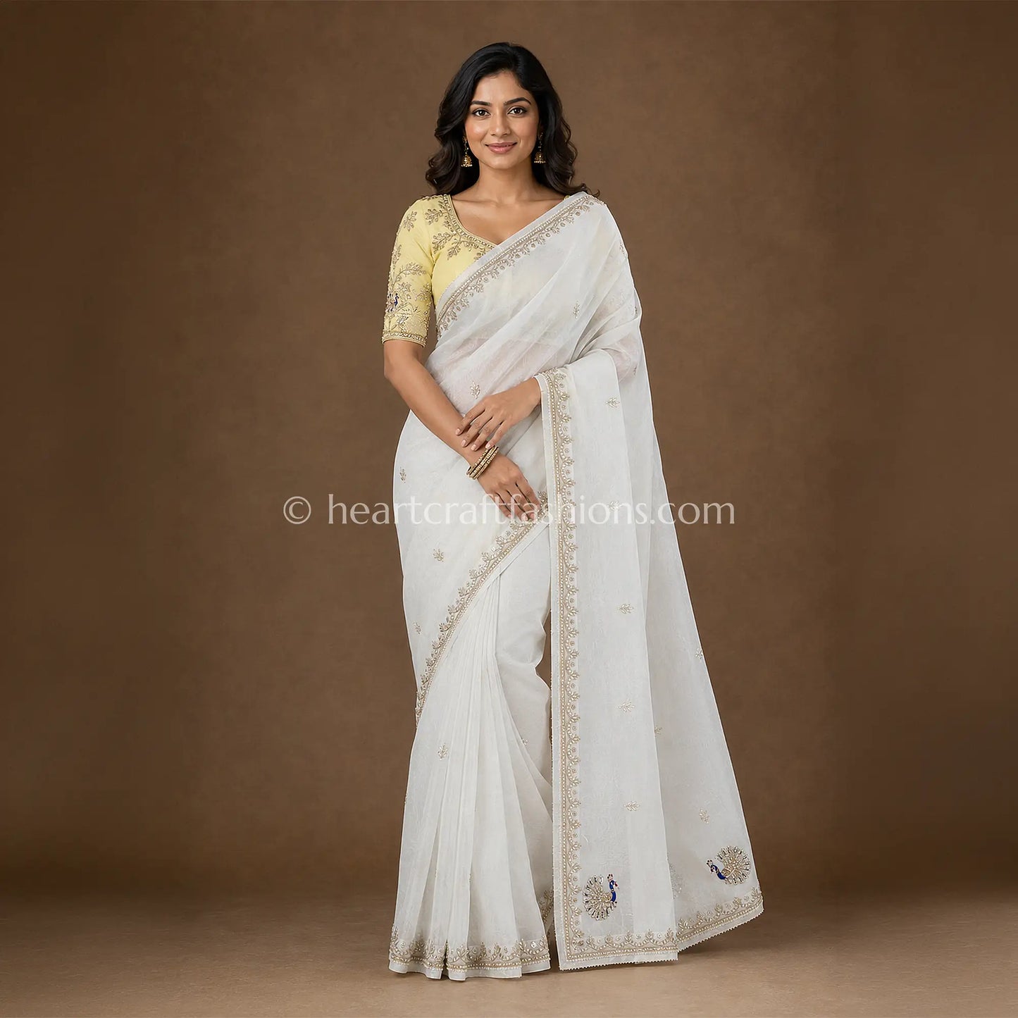 Pearl Mor Organza Gota Patti Saree