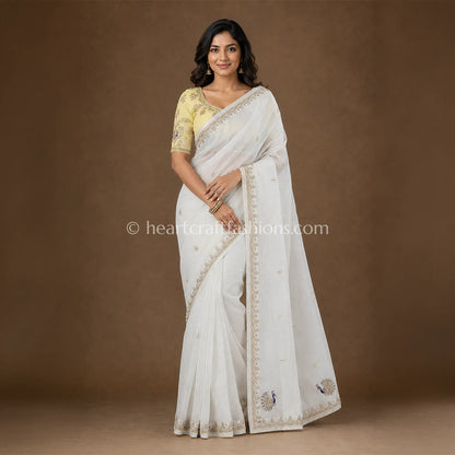 Pearl Mor Organza Gota Patti Saree