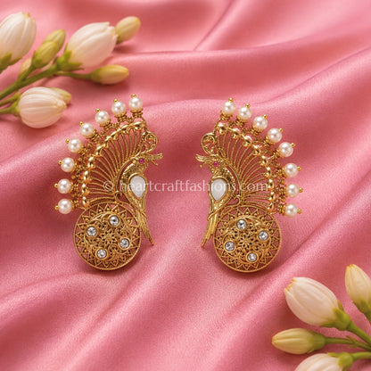 Pearl Peacock Amrapali Ear Cuff
