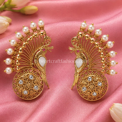Pearl Peacock Amrapali Ear Cuff