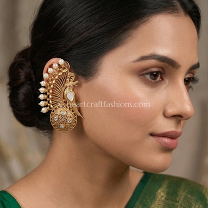 Pearl Peacock Amrapali Ear Cuff