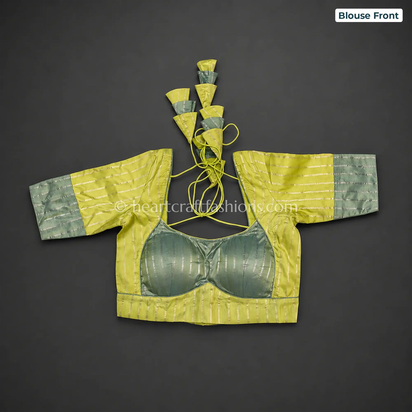 Pista Mint Katan Silk Kadwa Weaving Saree