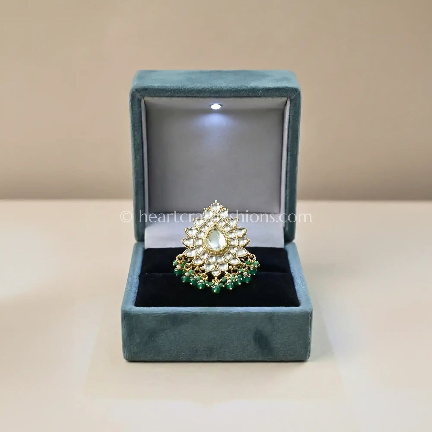 Traditional Pachi Kundan Ring