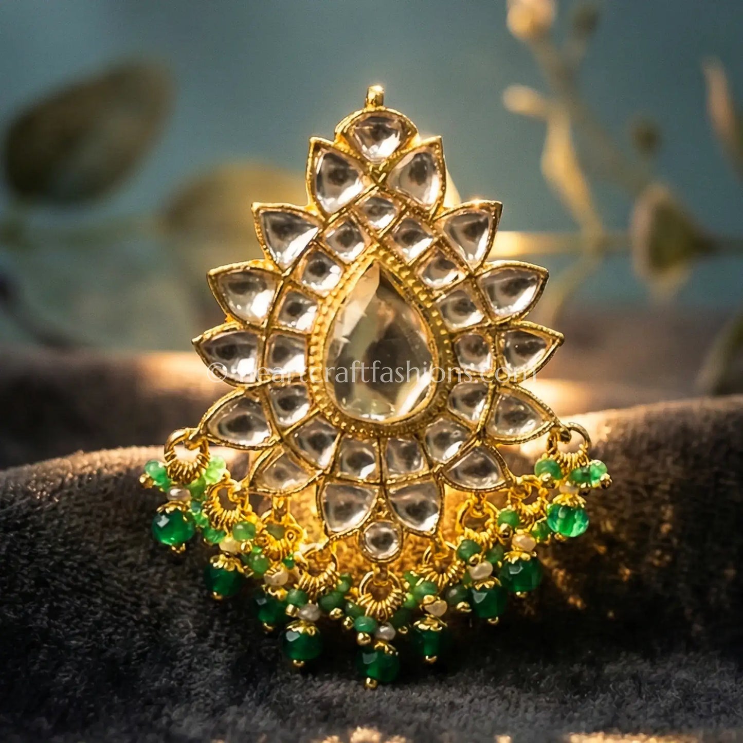 Traditional Pachi Kundan Ring