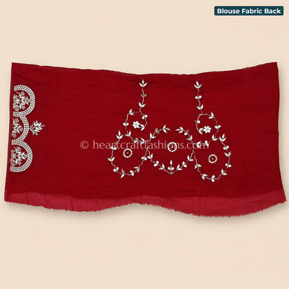 Premium Red Rai Bandhej Chunari Pure Gajji Silk Gota Patti Saree