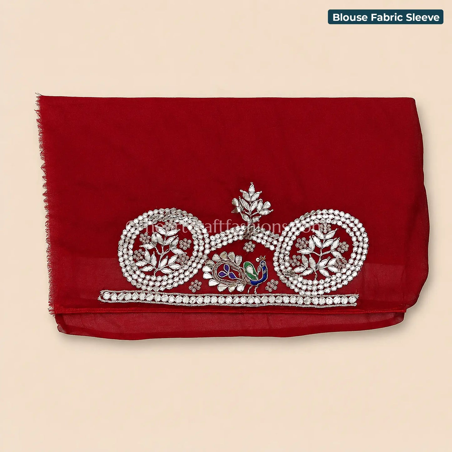 Premium Red Rai Bandhej Chunari Pure Gajji Silk Gota Patti Saree