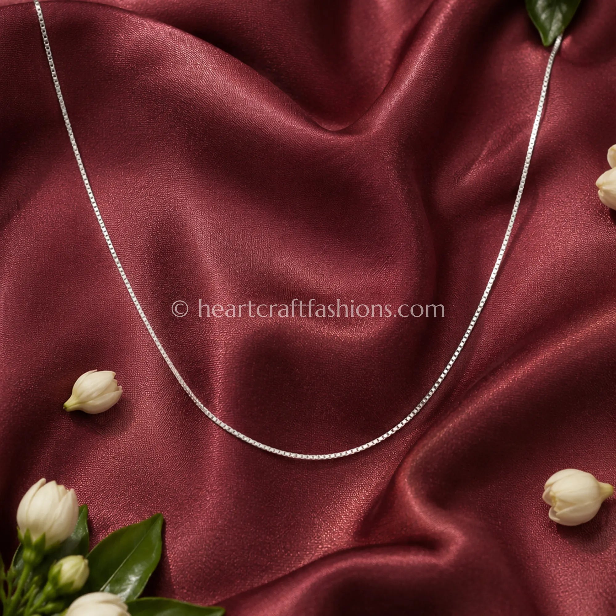 Pure Silver Classic Box Chain Necklace – Hallmarked Core Essential