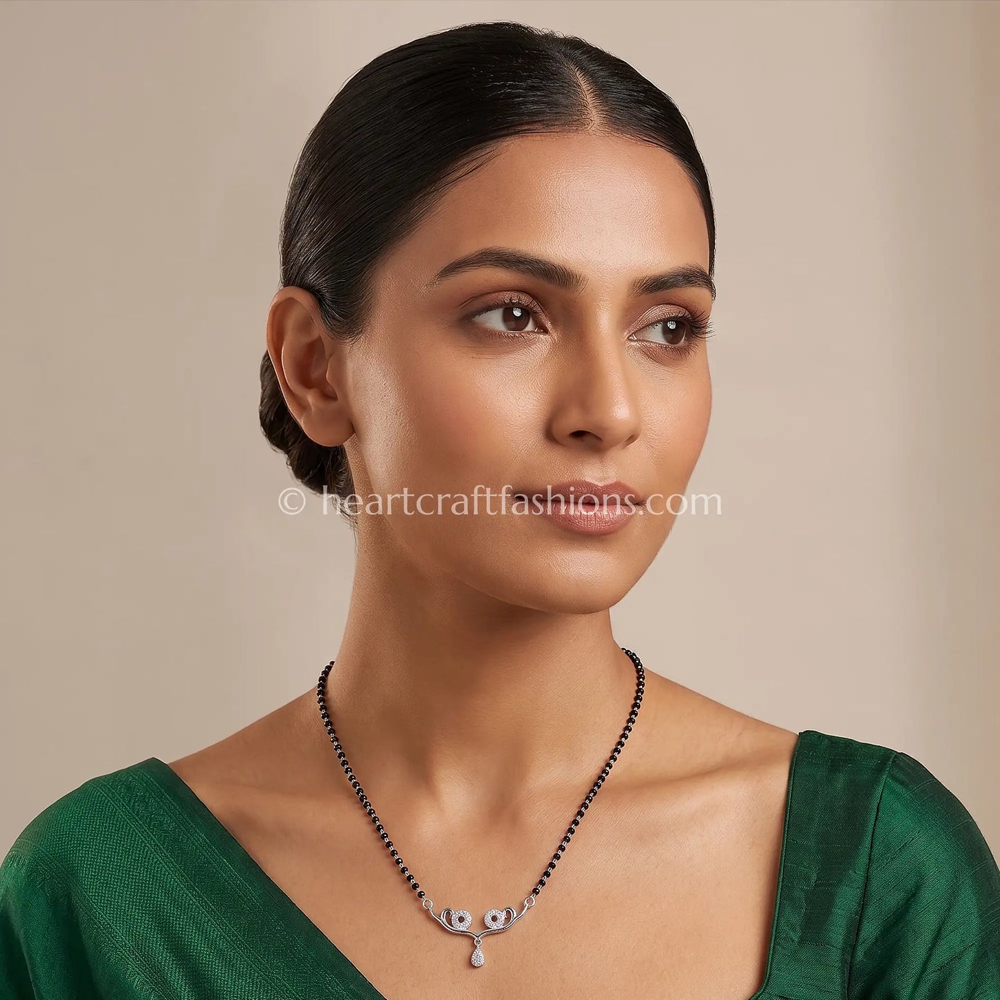 Pure Silver Contemporary Swirl Mangalsutra – Hallmarked Minimalist Design