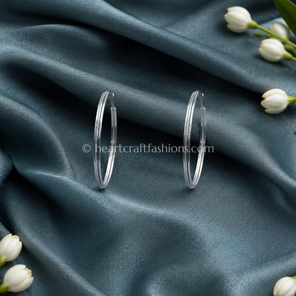 Pure Silver Dual-Line High-Shine Bangle Set – Hallmarked