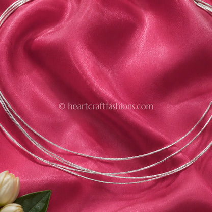 Pure Silver Multi-Strand Liquid Wire Choker – Hallmarked Minimalist Design
