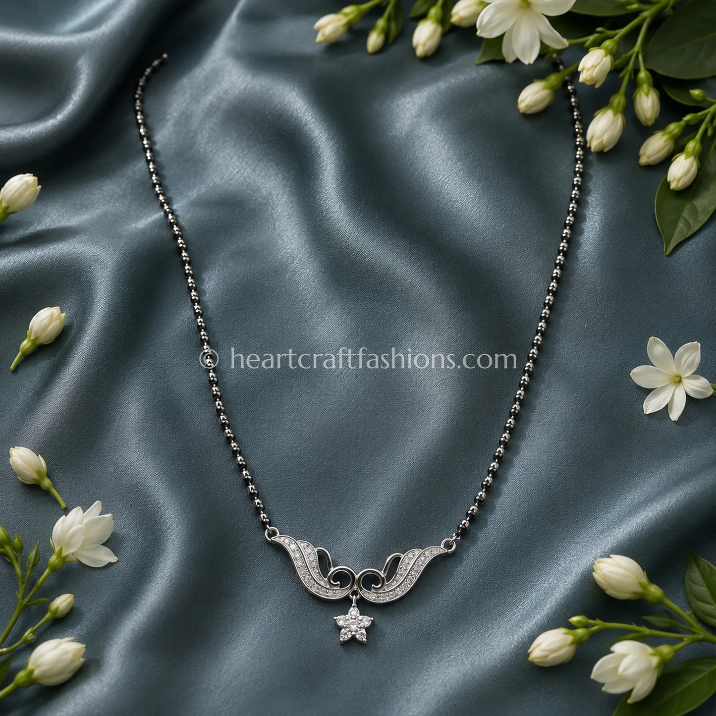 Pure Silver Starlet Winged Mangalsutra – Hallmarked