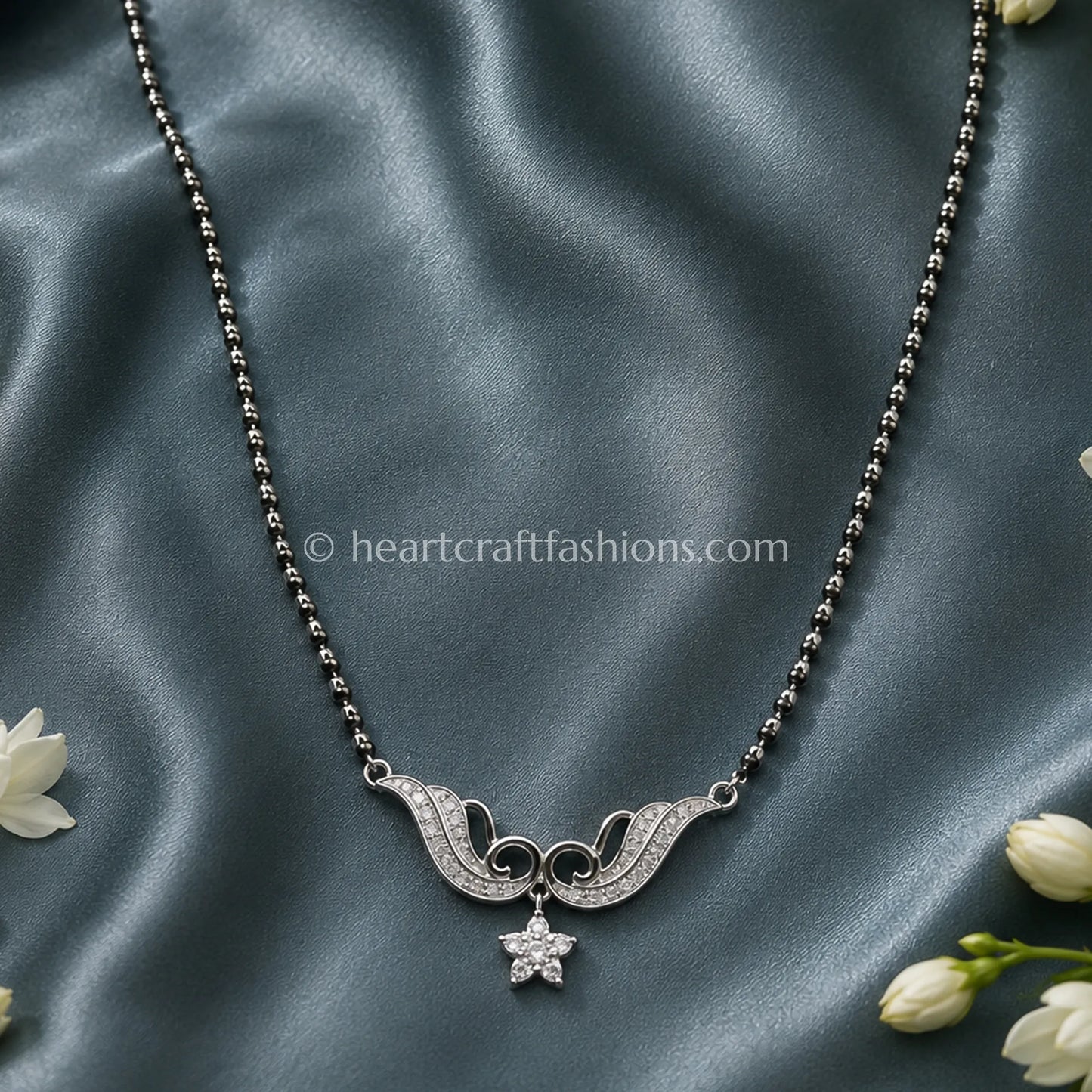 Pure Silver Starlet Winged Mangalsutra – Hallmarked