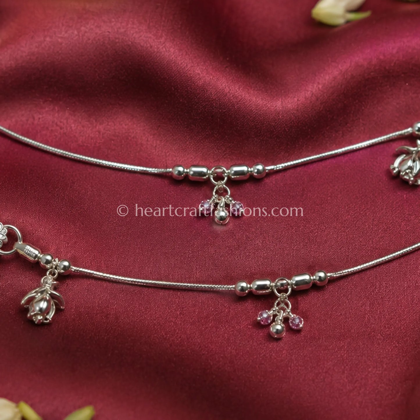 Pure Silver Charming Penguin Kids Anklet Pair – Hallmarked