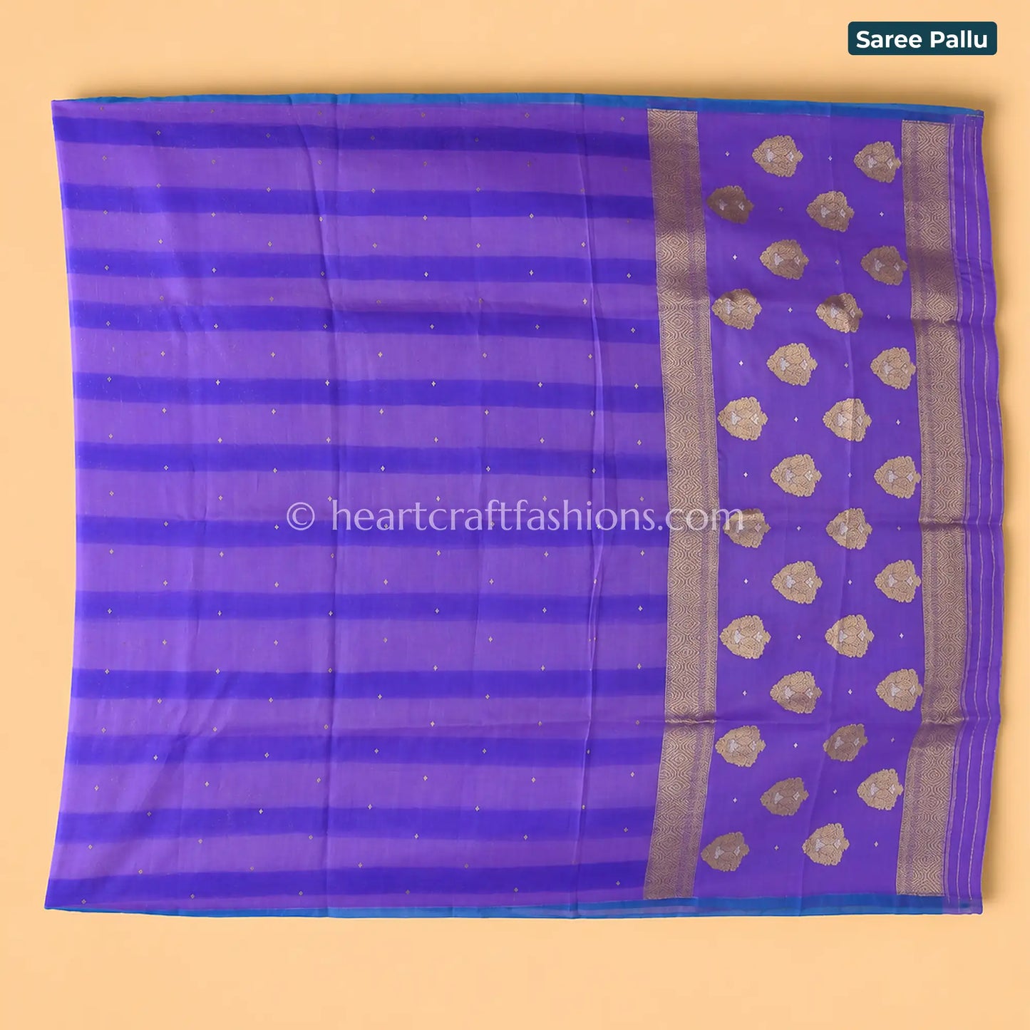 Purple Gold Butti Kora Silk Banarasi Saree