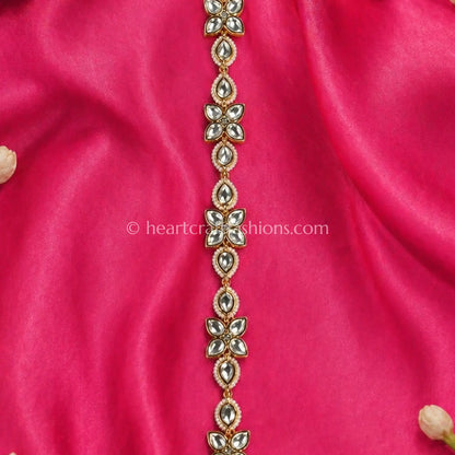 Pushp Crystal Sunehri Kundan Sheesh Patti