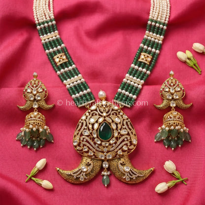 Rajvaadi Moissanite Panna Haar