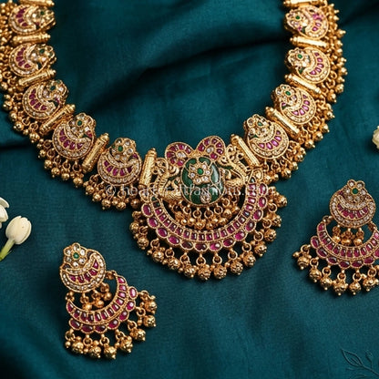 Rajwadi Peacock Kundan Choker Set