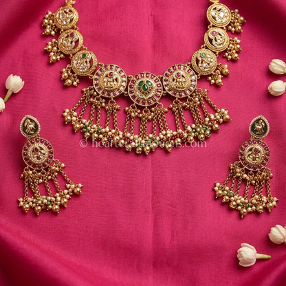 Rajwadi Rang Mahal Kundan Choker Set