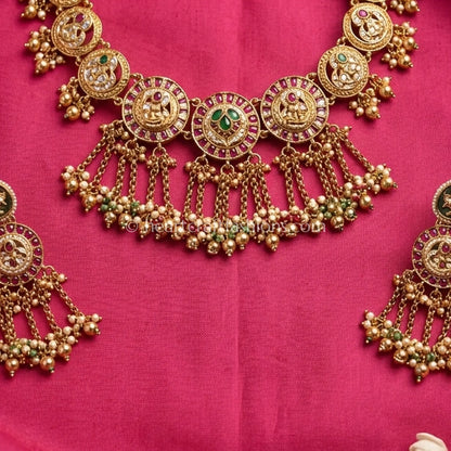 Rajwadi Rang Mahal Kundan Choker Set