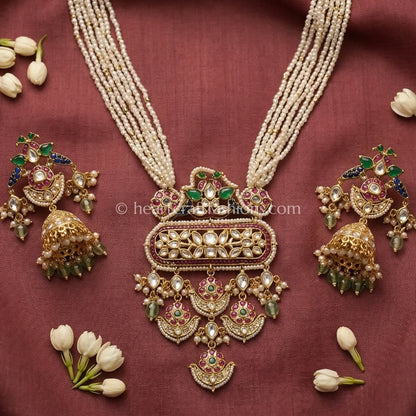 Rangmahal Pearl Kundan Rajputana Celebrity Haar Set